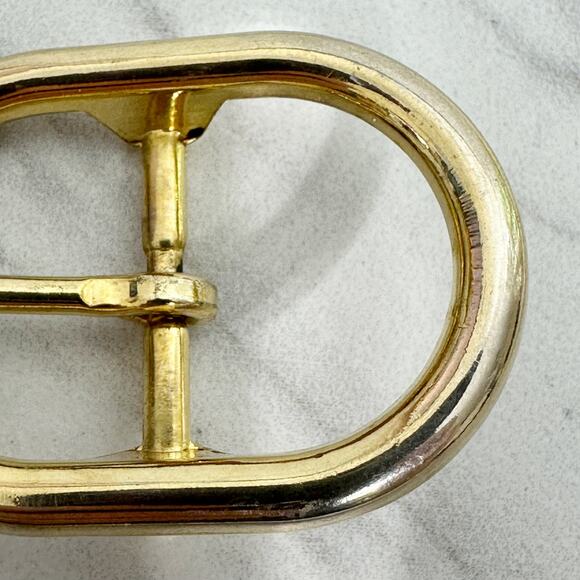 Oval Gold Tone Simple Basic Belt Buckle - Picture 10 of 14